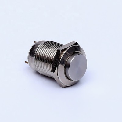 momentary metal 12mm small mini power pushbutton on off button switch 2 pin