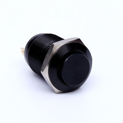 12mm black car waterproof momentary push off micro switch push button switches