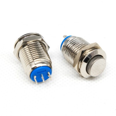 12mm dc 12v momentary latching metal mini waterproof 3 pin position 0.3a push button switch